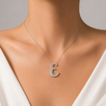 Personalized Royal E Initial 0.35 Carat Natural Diamond Necklace