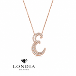 Personalized Royal E Initial 0.35 Carat Natural Diamond Necklace
