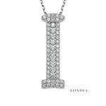 Personalized Royal I Initial 0.35 Carat Natural Diamond Necklace