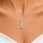 Personalized Royal I Initial 0.35 Carat Natural Diamond Necklace