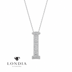 Personalized Royal I Initial 0.35 Carat Natural Diamond Necklace