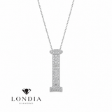 Personalized Royal I Initial 0.35 Carat Natural Diamond Necklace