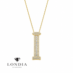 Personalized Royal I Initial 0.35 Carat Natural Diamond Necklace