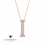 Personalized Royal I Initial 0.35 Carat Natural Diamond Necklace
