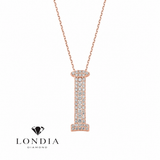 Personalized Royal I Initial 0.35 Carat Natural Diamond Necklace