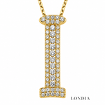 Personalized Royal I Initial 0.35 Carat Natural Diamond Necklace