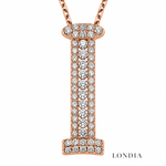 Personalized Royal I Initial 0.35 Carat Natural Diamond Necklace