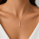 Personalized Royal İ Initial 0.35 Carat Natural Diamond Necklace