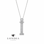 Personalized Royal İ Initial 0.35 Carat Natural Diamond Necklace