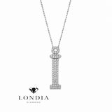 Personalized Royal İ Initial 0.35 Carat Natural Diamond Necklace