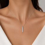 Personalized Royal İ Initial 0.35 Carat Natural Diamond Necklace