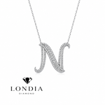 Personalized Royal N Initial 0.60 Carat Natural Diamond Necklace