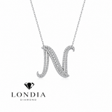 Personalized Royal N Initial 0.60 Carat Natural Diamond Necklace