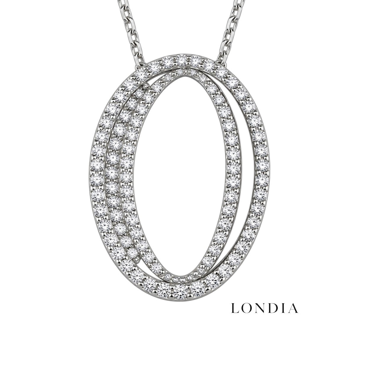 Personalized Royal O Initial 0.50 Carat Natural Diamond Necklace