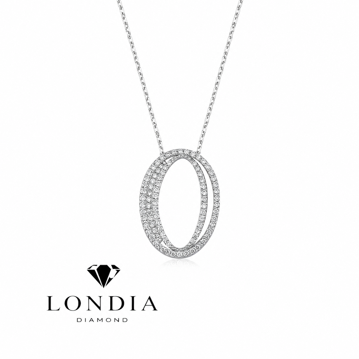 Personalized Royal O Initial 0.50 Carat Natural Diamond Necklace