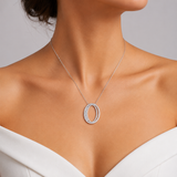 Personalized Royal O Initial 0.50 Carat Natural Diamond Necklace