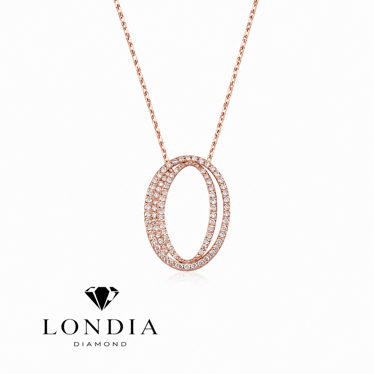 Personalized Royal O Initial 0.50 Carat Natural Diamond Necklace