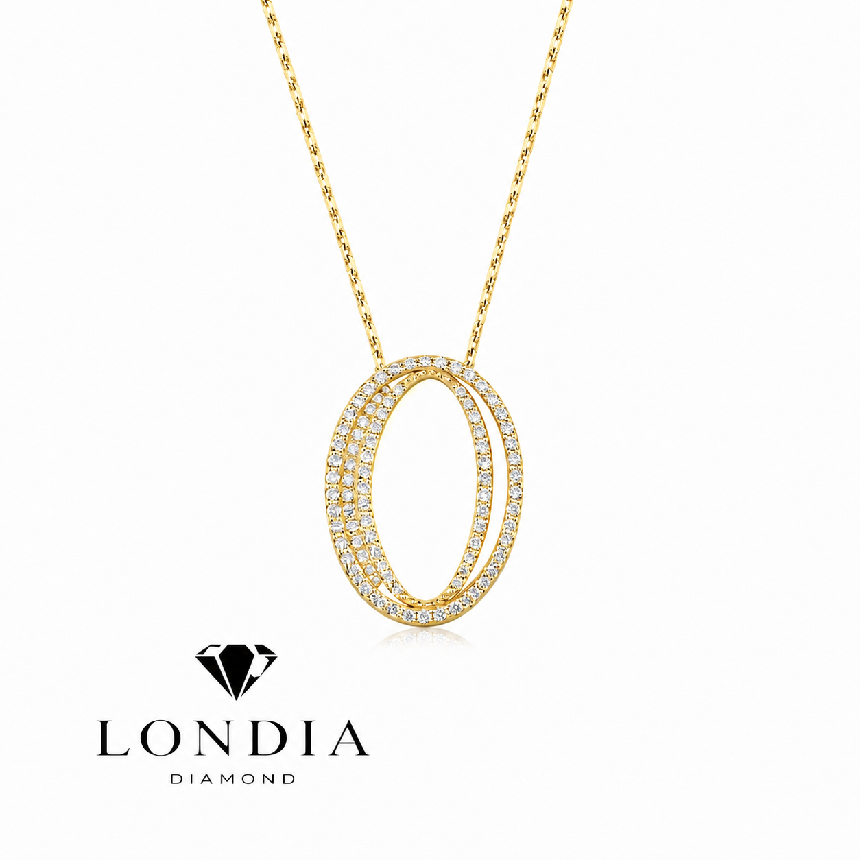 Personalized Royal O Initial 0.50 Carat Natural Diamond Necklace