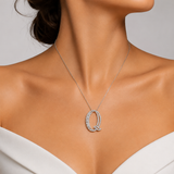 Personalized Royal Q Initial 0.45 Carat Natural Diamond Necklace