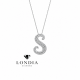 Personalized Royal S Initial 0.60 Carat Natural Diamond Necklace