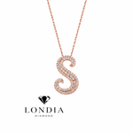 Personalized Royal S Initial 0.60 Carat Natural Diamond Necklace