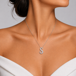 Personalized Royal S Initial 0.60 Carat Natural Diamond Necklace