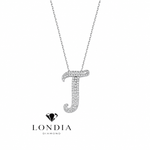 Personalized Royal T Initial 0.35 Carat Natural Diamond Necklace