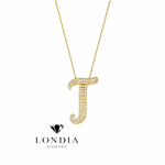 Personalized Royal T Initial 0.35 Carat Natural Diamond Necklace