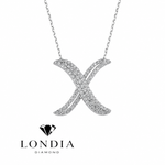 Personalized Royal X Initial 0.60 Carat Natural Diamond Necklace