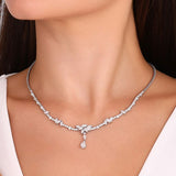5.10 CTW Diamond Londia Aurora Design Bridal Necklace 18k Fine Gold