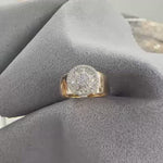 0.50 Ct Natural Diamond Solara Dome Design Ring 14K Fine Gold