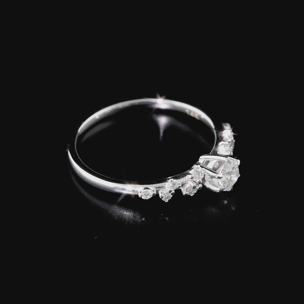 0.40 Ct. Natural Diamond Vintage Ring in 14K Gold