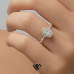 0.70 Ct. Magic Oval Natural Diamond Side-Stone Ring, 2 Carat Look