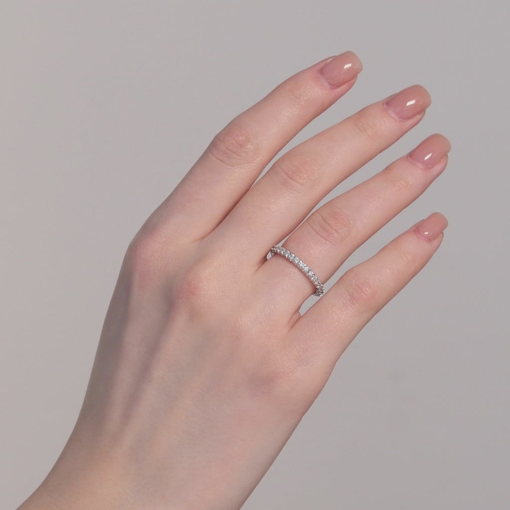 0.70 Ct. Diamond Full Eternity Band Ring In 14K Fine Gold