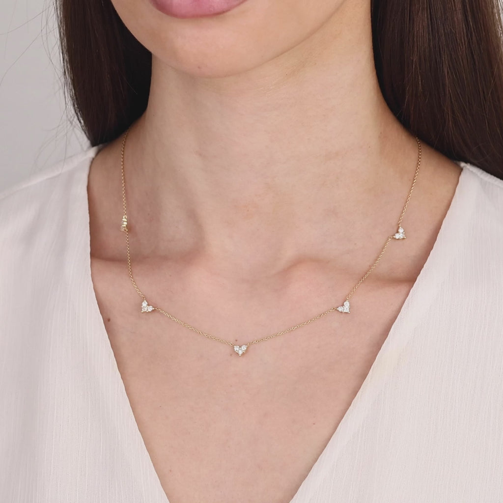 0.85 Carat Natural Diamond Long Necklace