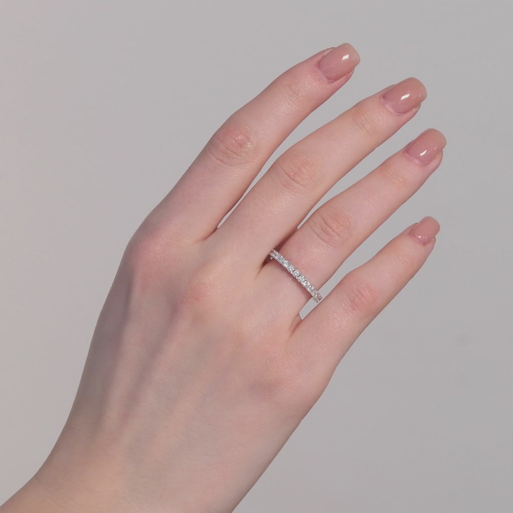 0.45 Ct. Diamond Full Eternity Band Ring In 14K Fine Gold