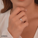 0.30 Ct. Natural Diamond Solitaire ''Modern'' Bezel Design Ring in 14K Gold