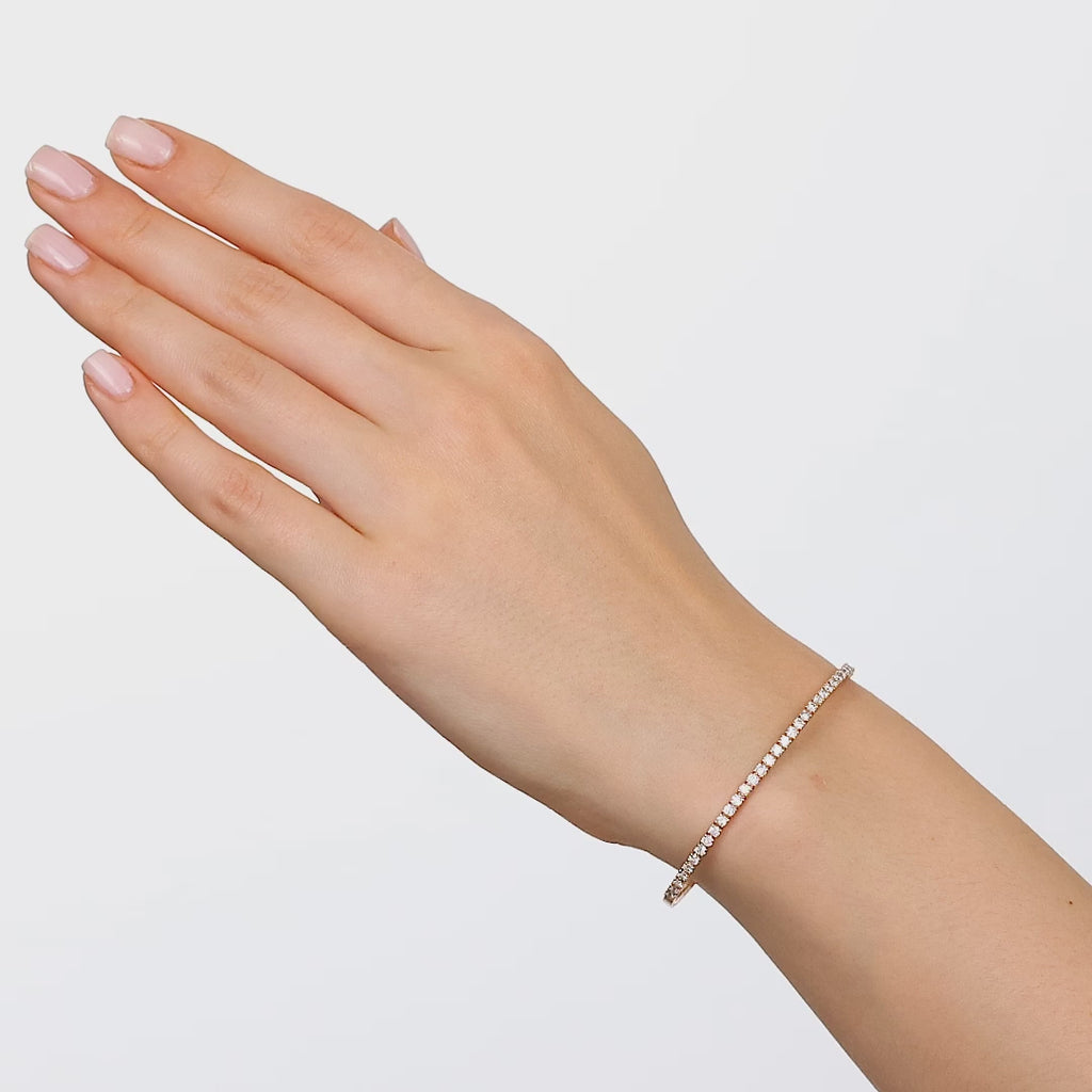 1.45 ct. Flexible Collection Half Eternity Diamond Bracelet 14K Gold