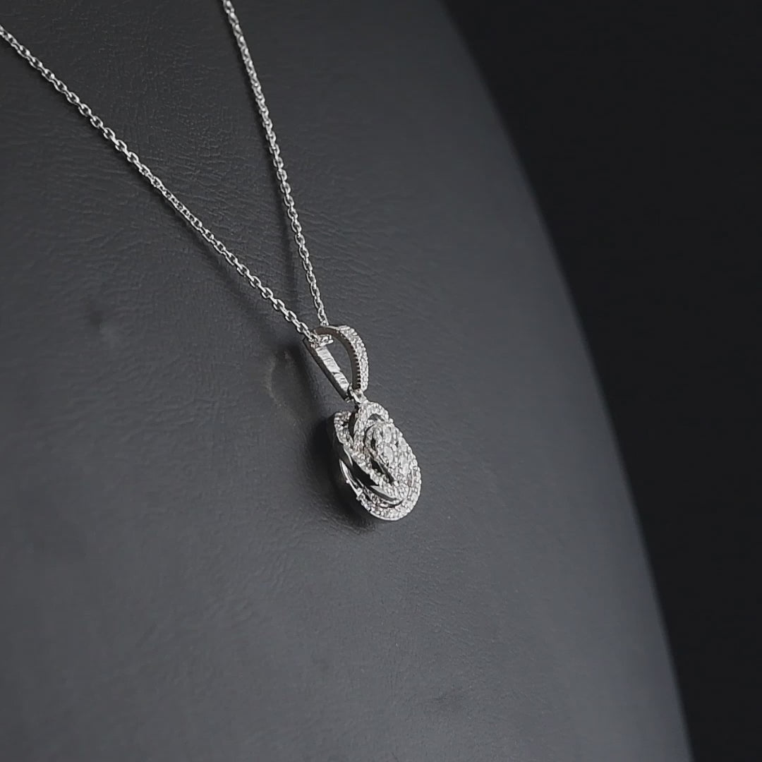 0.30 Carat Natural Diamond Olympic Design Necklace