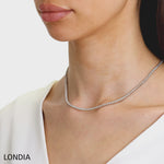10.00 CTW Diamond Tennis Necklace 18K Fine Gold