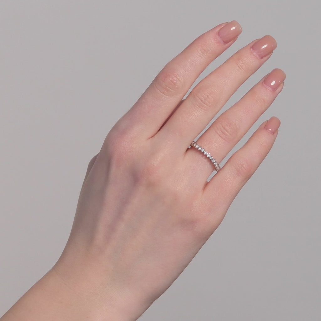 0.20 ct. Diamond Half Eternity Band Ring in 14K Fine Gold