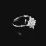 0.35 Ct. Natural Princess Cut Diamond Vintage Design ''Regalia'' Ring in 14K Gold