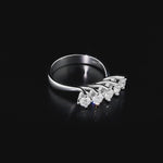 0.75 ct. Diamond ''Wave'' Design Five Stone Ring in 14K Fine Gold