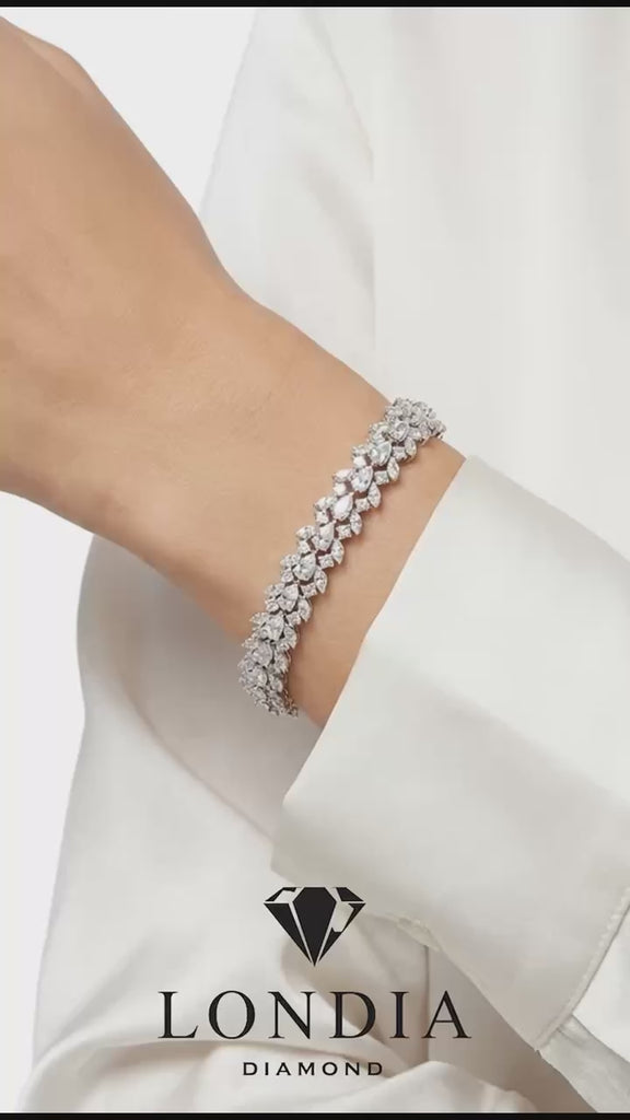 12,00 CTW Diamond Liora Desing Bracelet 18K Fine Gold
