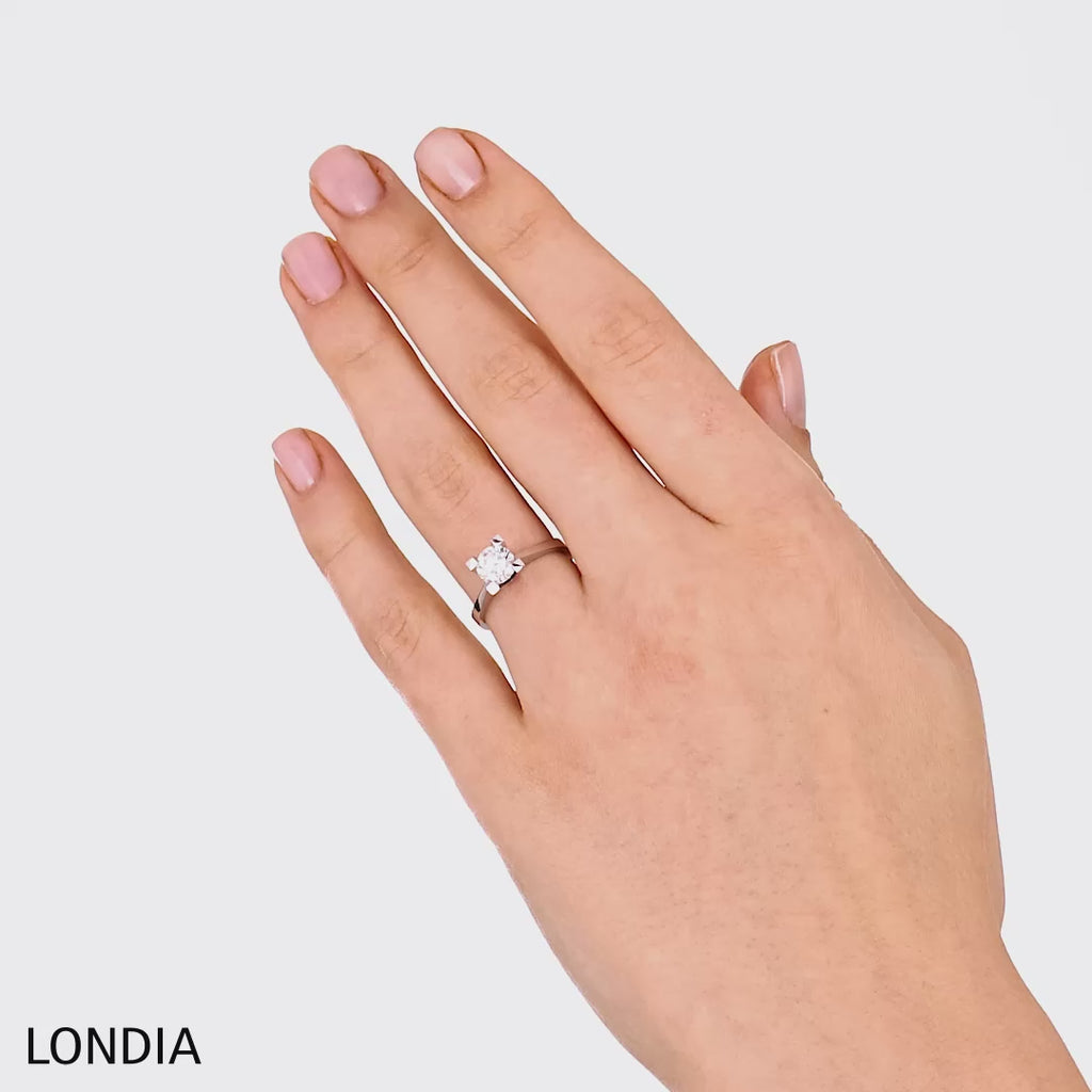 1.00 Ct. Natural Diamond Solitaire ''Valentine'' Ring in 14K Gold