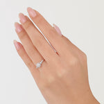 0.35 Ct. Natural Round Cut Diamond Vintage Design ''Magnolia'' Ring in 18K Gold