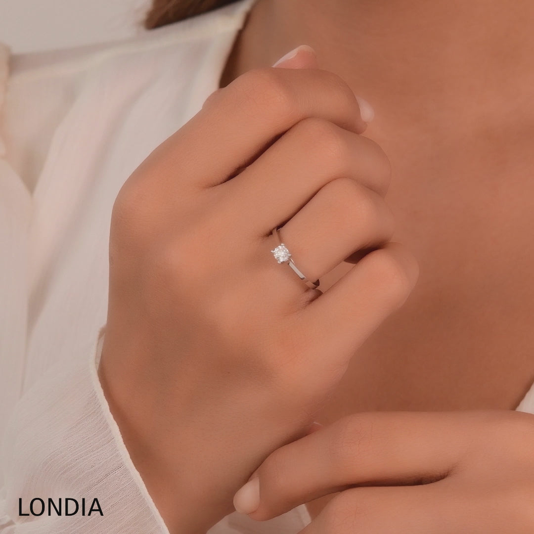 0.20 Ct. Natural Diamond Solitaire ''Classic'' Ring in 14K Gold