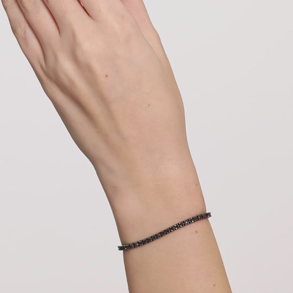 1 Carat Black Natural Diamond Clair Tennis Bracelet