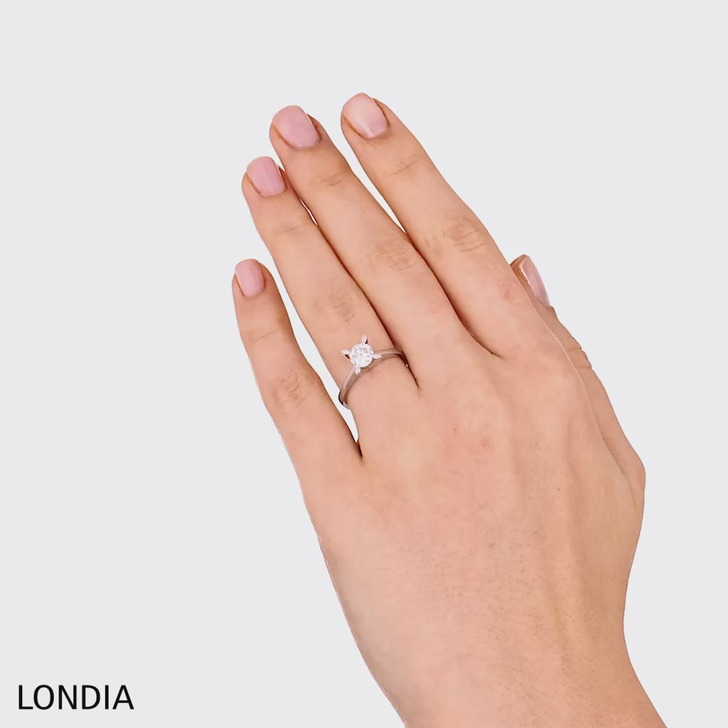 1.00 Ct. Natural Diamond Solitaire ''Butterfly'' Ring in 14K Gold