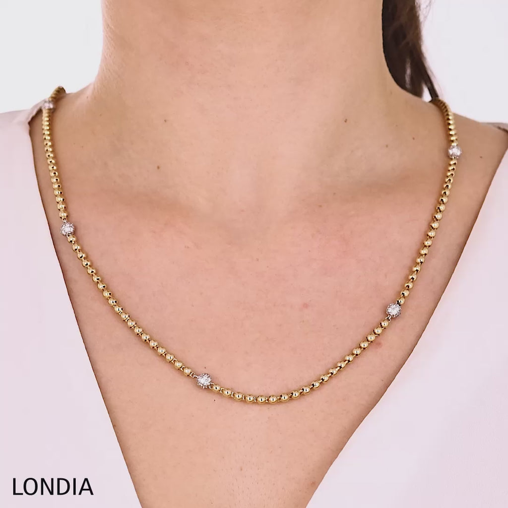 2.15 Carat Natural Diamond Eterna Design Necklace